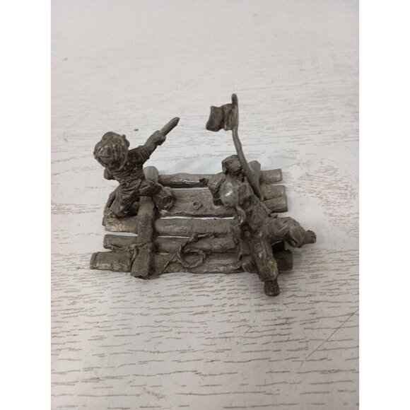Vintage 1976 F. Robert Drury International Pewter Raft Explorers Figurine - Picture 5 of 9